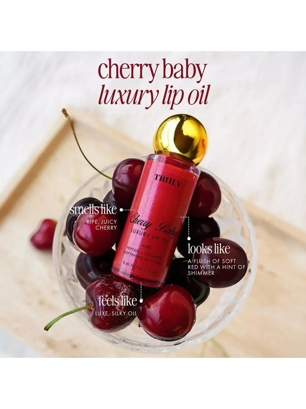 🍒 Truly Cherry Baby Luxury Lip Oil .42oz